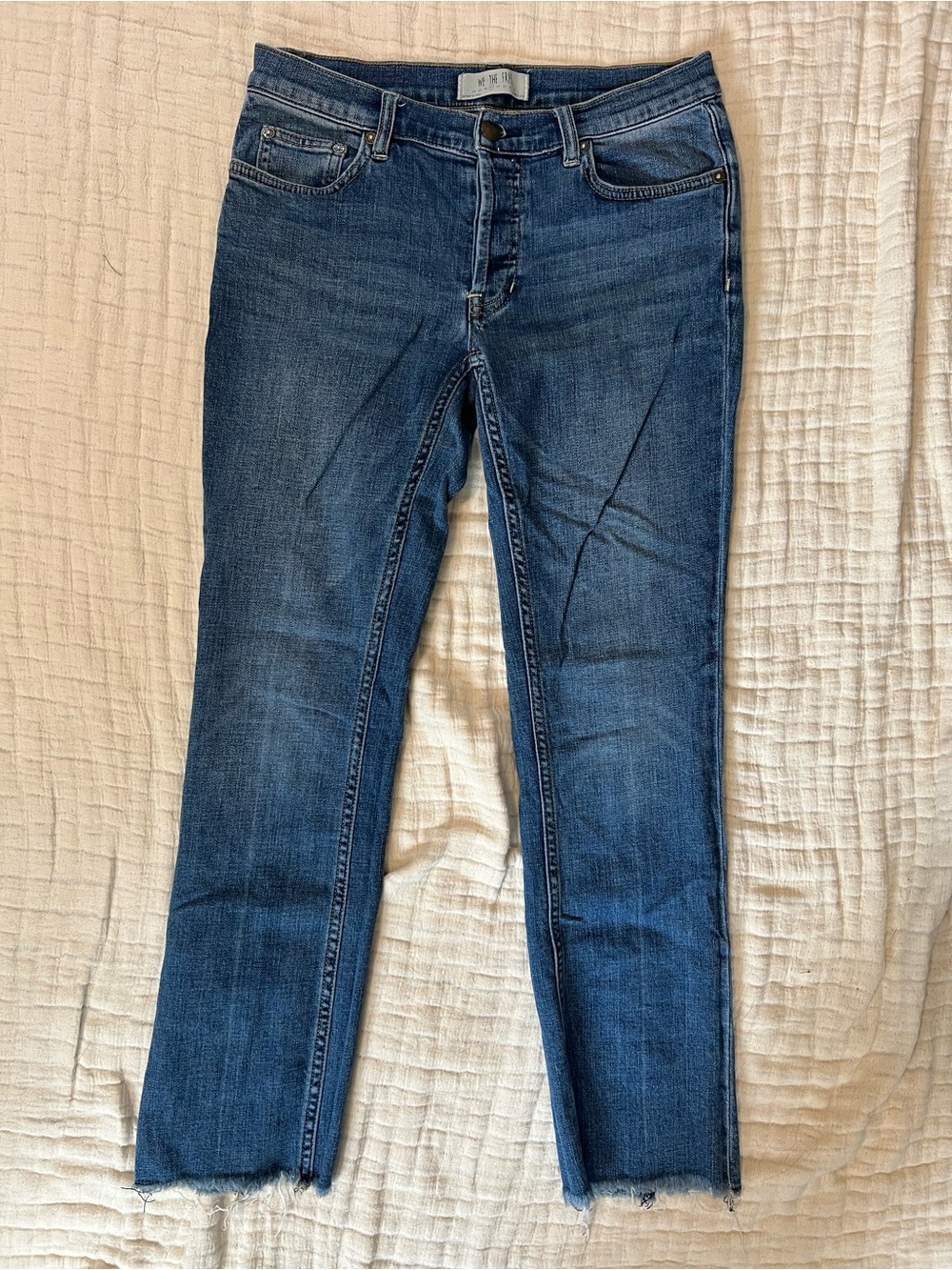 We The Free Free People Raw Hem Slim Ankle Jeans Medium Wash Size 27